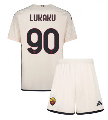 AS Roma Romelu Lukaku #90 Udebanesæt Børn 2023-24 Kort ærmer (+ korte bukser)